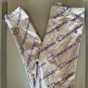 Girls grey and purple champion leggings. In great used condition.